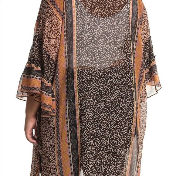 Duster quarter double ruffle sleeve -Plus - Picture 2 of 2